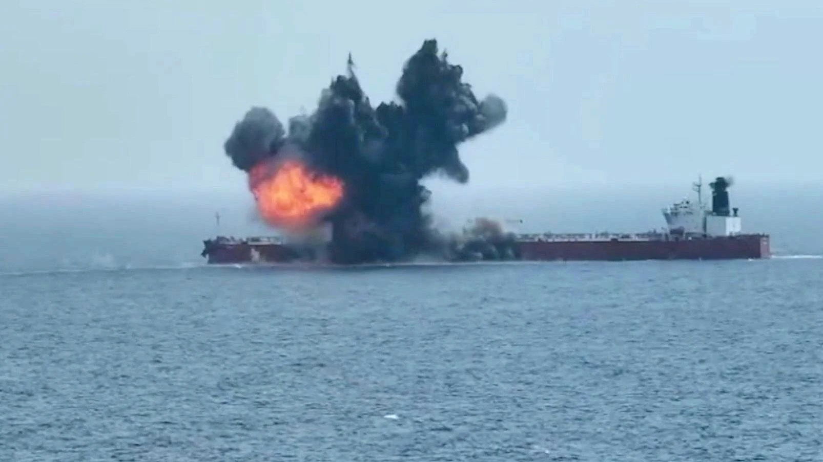 Fire rages aboard Greek oil tanker off Yemen’s coast after repeated attacks
